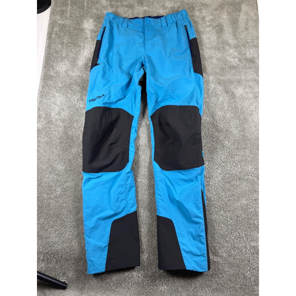 Marmot Schoeller Softshell Pants Blue Black Technical Climbing Hiking Womens 8